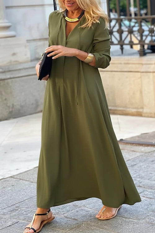Herbst Maxi Kleid Mit Langen Ärmeln – Amira